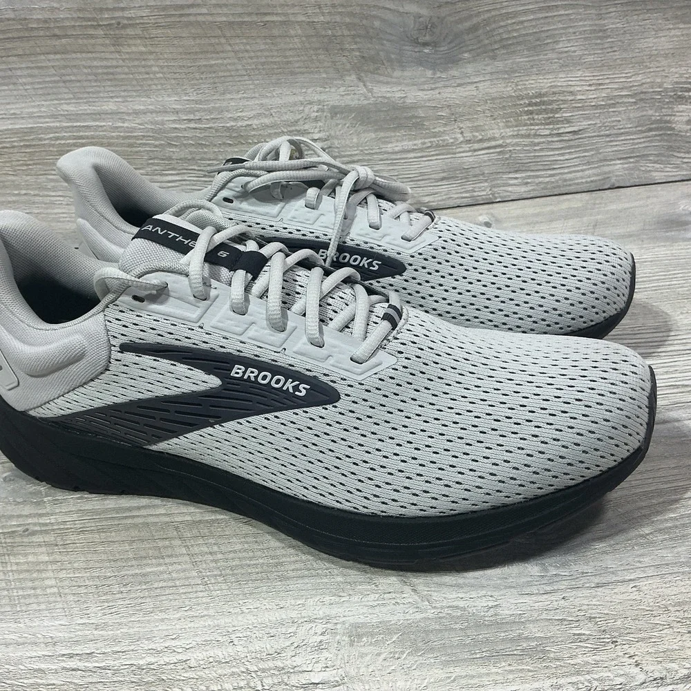 Brooks Anthem 6 Mens Running Shoes Sneakers Grey Black 1104141D085 Size 15 D
